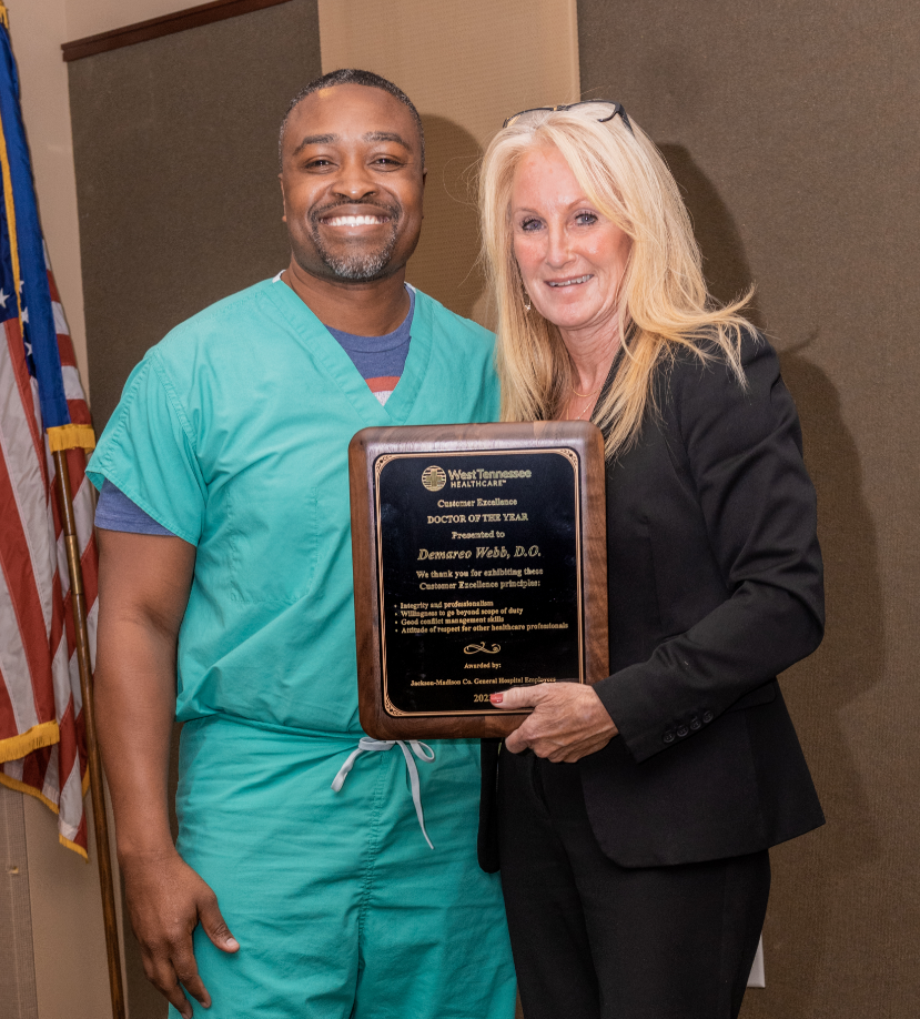 Demareo Webb, D.O., 2023 Doctor of the Year West Tennessee Healthcare