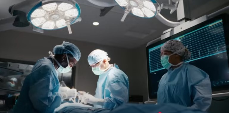 Dr. Ted Wright performing surgery